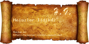 Heiszler Ildikó névjegykártya