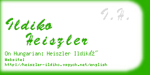 ildiko heiszler business card